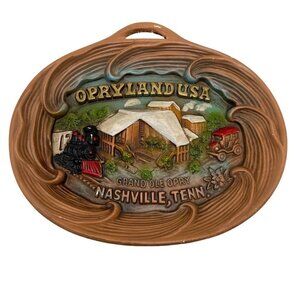 Opryland USA Grand Ole Opry Nashville Tennessee Vintage Ceramic Wall Hanging